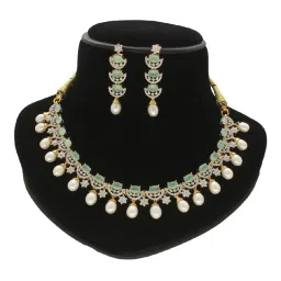 Sri Jagdamba Pearls Aurora Adornments Pearl Necklace Set image 3