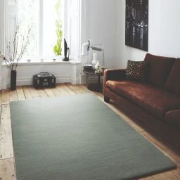 Obsessions Aqua Solid Machine Made Carpet - Medium-picture-32