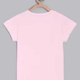 Kidsville Pink & Blue Cotton Printed T-Shirt image 2