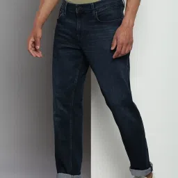 Tommy Hilfiger Navy Cotton Straight Fit Jeans image 3