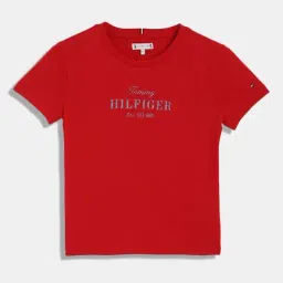 Tommy Hilfiger Kids Primary Red Printed Regular Fit T-Shirt-picture-28