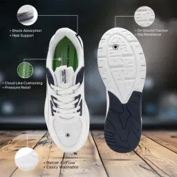 Red Tape Men's White & Navy Casual Sneakers image 4