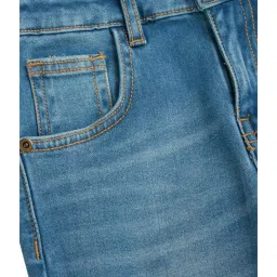 Gini & Jony Kids Blue Solid Jeans image 3