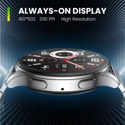 Amazfit Pop 3R BT Calling Smartwatch with 1.43inch AMOLED Display & 12 Day Battery (Metallic Sliver) image 3