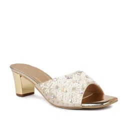 Inc.5 Women's Gold Ethnic Sandals image 2