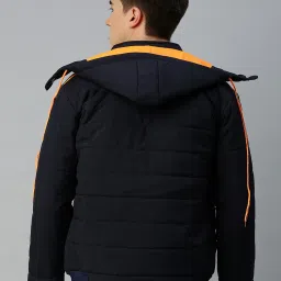 VOXATI Navy Regular Fit Hooded Jacket image 2