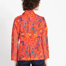 SHAYE Red Floral Print Blazer image 2
