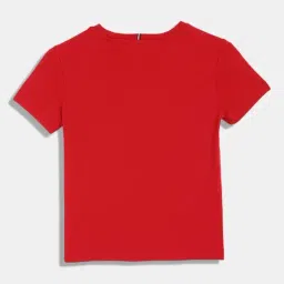 Tommy Hilfiger Kids Primary Red Printed Regular Fit T-Shirt image 2