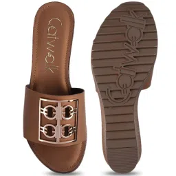 Catwalk Women's Tan Casual Wedges image 3