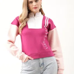 Elle Pink Full Sleeves Sweatshirt-image-86