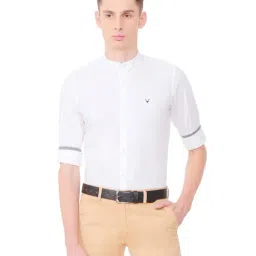 Allen Solly White Cotton Slim Fit Shirts-picture-42