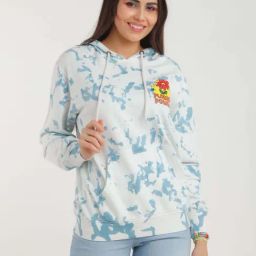 zink london zink Z Blue Cotton Printed Hoodie-picture-8