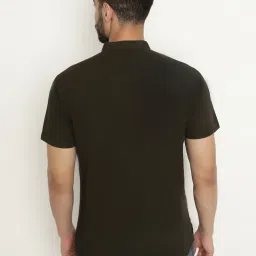 METTLE Olive Green Cotton Regular Fit Shirt image 2