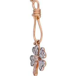 c. krishniah chetty group crash.club By CKC 18k Gold & Diamond Lucky Clover with Wire Hook Design Pendant image 3