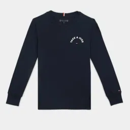 Tommy Hilfiger Navy Cotton Regular Fit Printed T-Shirt-picture-16