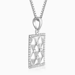 GIVA 925 Sterling Silver Crystal Core Pendant with Box Chain for Men image 2
