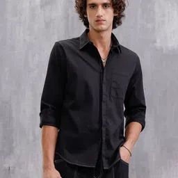 WROGN Men Solid Casual Pocket Shirt-picture-22