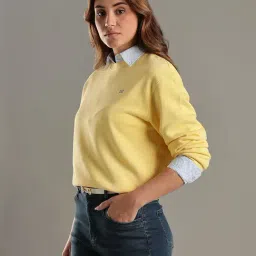 TOMMY HILFIGER Citronella Regular Fit Cotton Crew Neck Sweatshirt image 3