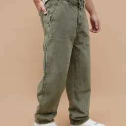 Forca By Lifestyle Olive Loose Fit Jeans image 3