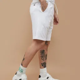 Fame Forever By Lifestyle White Regular Fit Printed Sports Shorts image 3