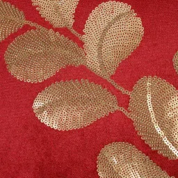 HOSTA HOMES Maroon Polyester Velvet Embellished Cushion Covers - Set of 2 image 3