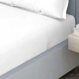 DDecor Spectrum Bedding Solid White 180 TC Cotton Double Bedsheet with 2 Pillow Covers image 2