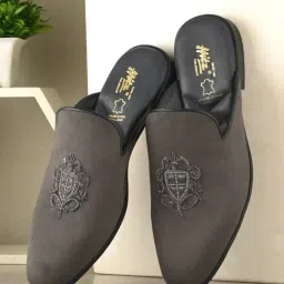 Hitz Luxure Men's Grey Mule Shoes-picture-25