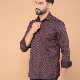 Crimsoune Club Wine Blended Slim Fit Self image 3