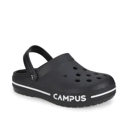 Campus Men's GC-4004 Jet Black Back Strap Clogs image 2