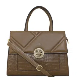 Esbeda Brown PU Textured Handbag-image-30