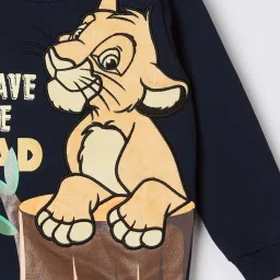 Juniors by Lifestyle Kids Navy Printed Regular Fit Sweatshirt image 3