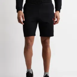 Reebok Black Cotton Regular Fit Sports Shorts-image-13