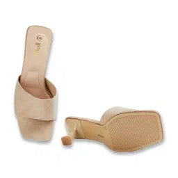 Ginger by Lifestyle Women's Beige Casual Stilettos image 3