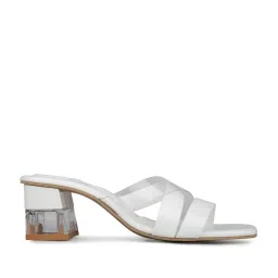 Inc.5 Women's White Cross Strap Sandals image 3