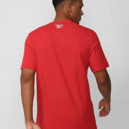 Reebok Red Cotton Slim Fit Printed T-Shirt image 2