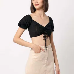 VASTRADO Black Textured Top image 3