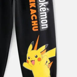 Nap Chief Unisex Jet Black Cotton Relaxed Fit Pokemon Joggers image 3