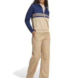 Adidas Originals Blue & Beige Regular Fit Color-Block Sports Jacket image 4