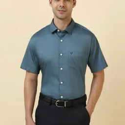 Allen Solly Blue Cotton Slim Fit Shirt-picture-23