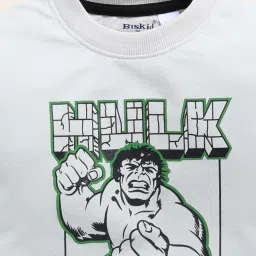 BISKID Boys Grey Cotton Printed Sweatshirt image 3