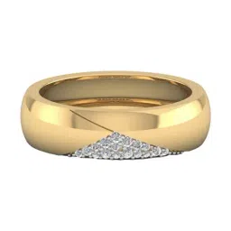 SHINE ETERNAL Lab Grown Diamond 14k (585) Yellow Gold Asymmetrical Allure Ring for Men-picture-28