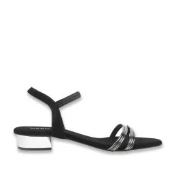 Mochi Women's Black Ankle Strap Sandals image 3