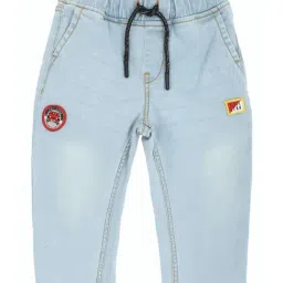 Allen Solly Junior Blue Cotton Embroidered Jeans-image-3