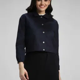 Forever 21 Navy Regular Fit Jacket-picture-14