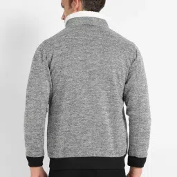 Campus Sutra Light Grey Melange Regular Fit Jacket image 2