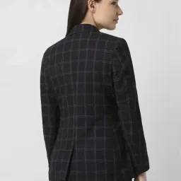 Van Heusen Black Chequered Formal Blazer image 2