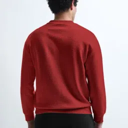 Showoffff Maroon Cotton Slim Fit Sweatshirt image 2