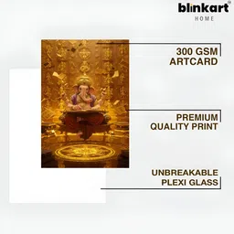 blinkart Yellow & Purple Lord Ganesha Printed Wall Art-picture-33