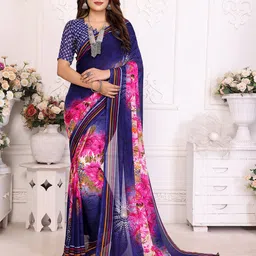 Moda Rapido Floral Printed Saree image 1