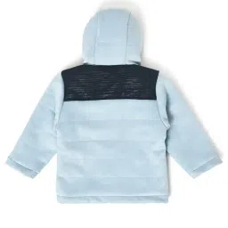 MiArcus Kids Sky Blue Solid Full Sleeves Jacket image 2